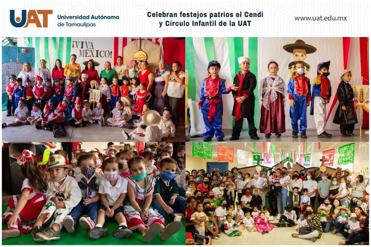 Celebran festejos patrios el Cendi y Círculo Infantil de la UAT