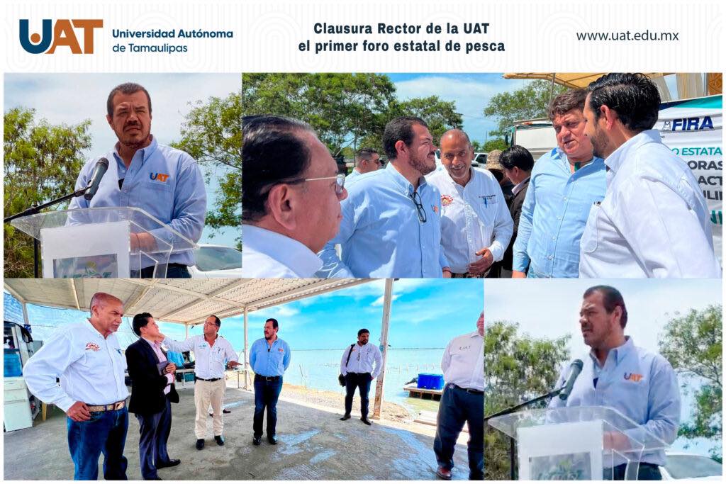 Clausura Rector de la UAT el primer foro estatal de pesca