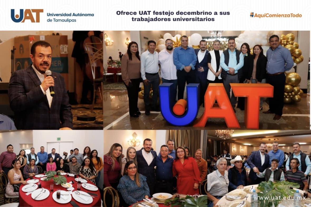 Ofrece UAT festejo decembrino a sus trabajadores