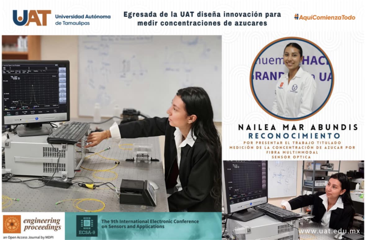 Egresada de la UAT diseña innovación para medir azucares