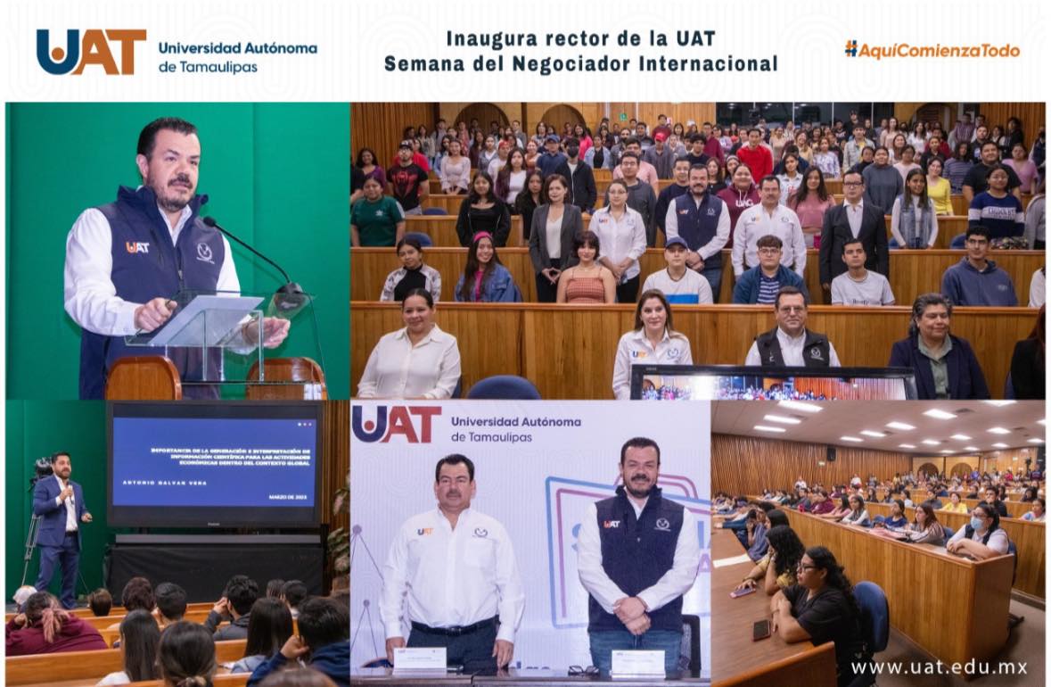 Inaugura el rector de la UAT la semana académica del negociador internacional