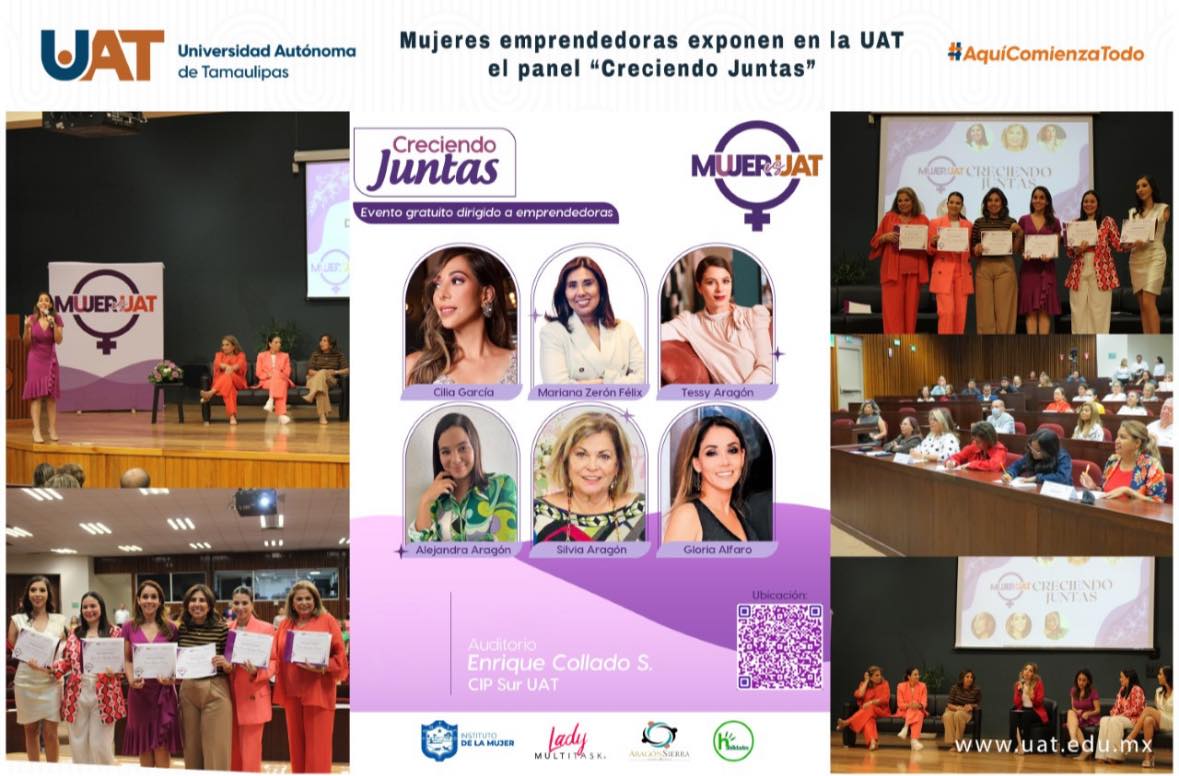 Mujeres emprendedoras exponen en la UAT el panel “Creciendo Juntas” 