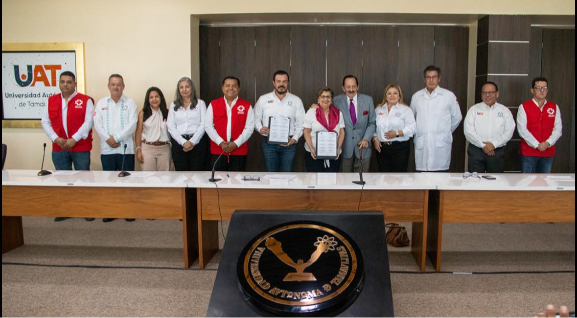 La UAT y Cruz Roja Tamaulipas firman convenio de colaboración en servicio social.