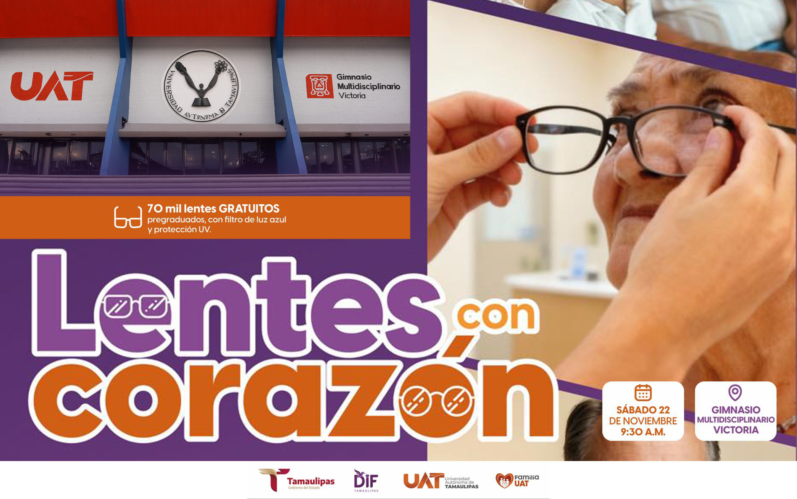 Anuncia la UAT jornada de entrega gratuita de 70 mil lentes 